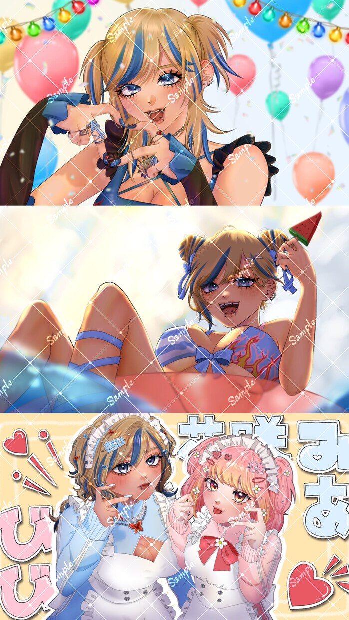 Vliverさん向け一枚絵制作いたします ギャルがお届けする、Vliverさん向け一枚絵♡ イメージ2
