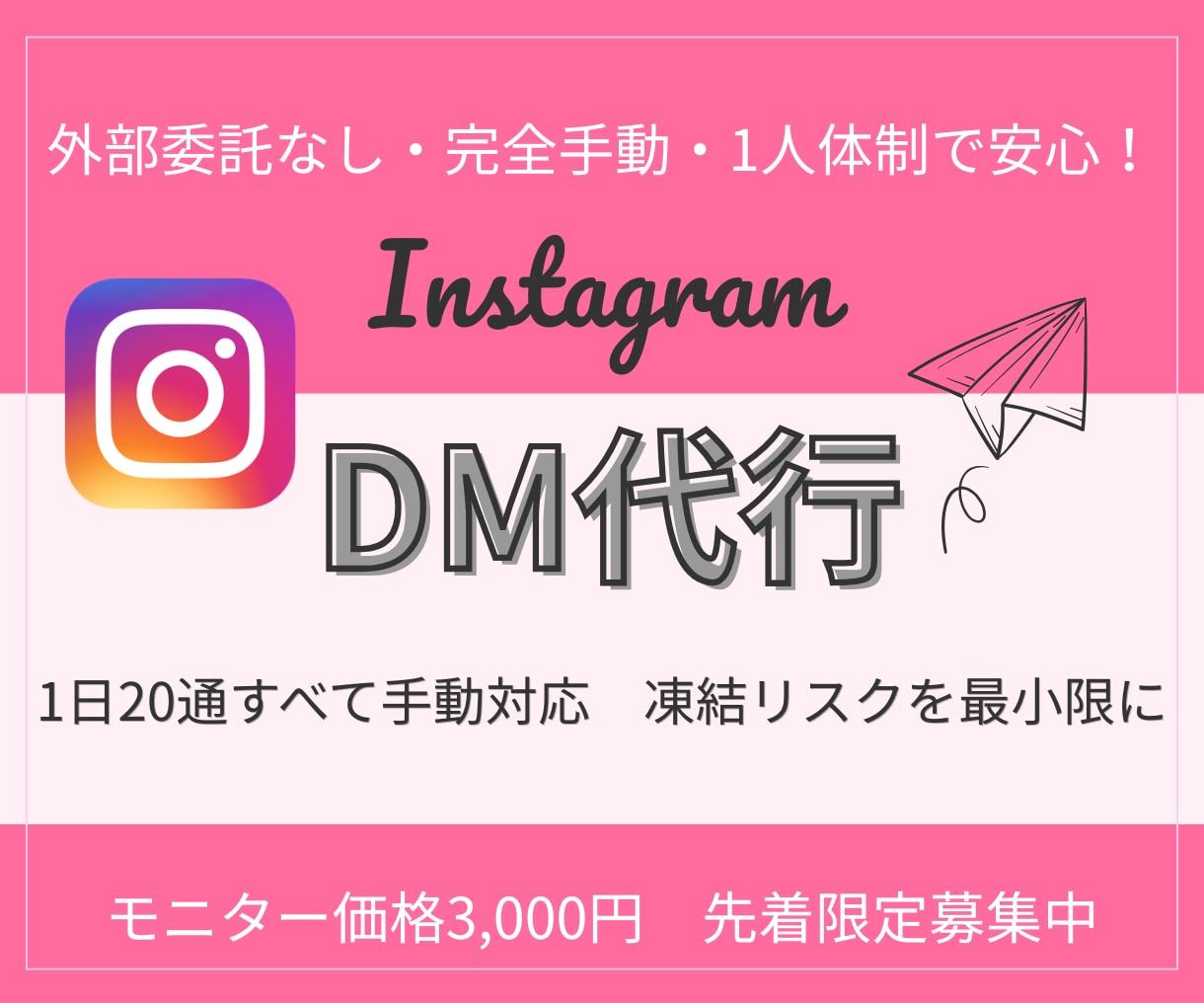 InstagramDM代行｜手動で丁寧に送信します アルゴリズムを活かしたDMで効果的に集客！ イメージ1