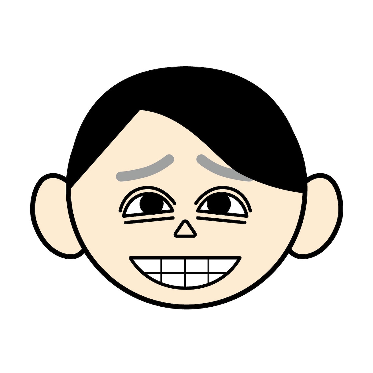 福笑いでシンプル過ぎる似顔絵作成します 独自に作成した顔のパーツを福笑い形式で配置して似顔絵作ります イメージ4
