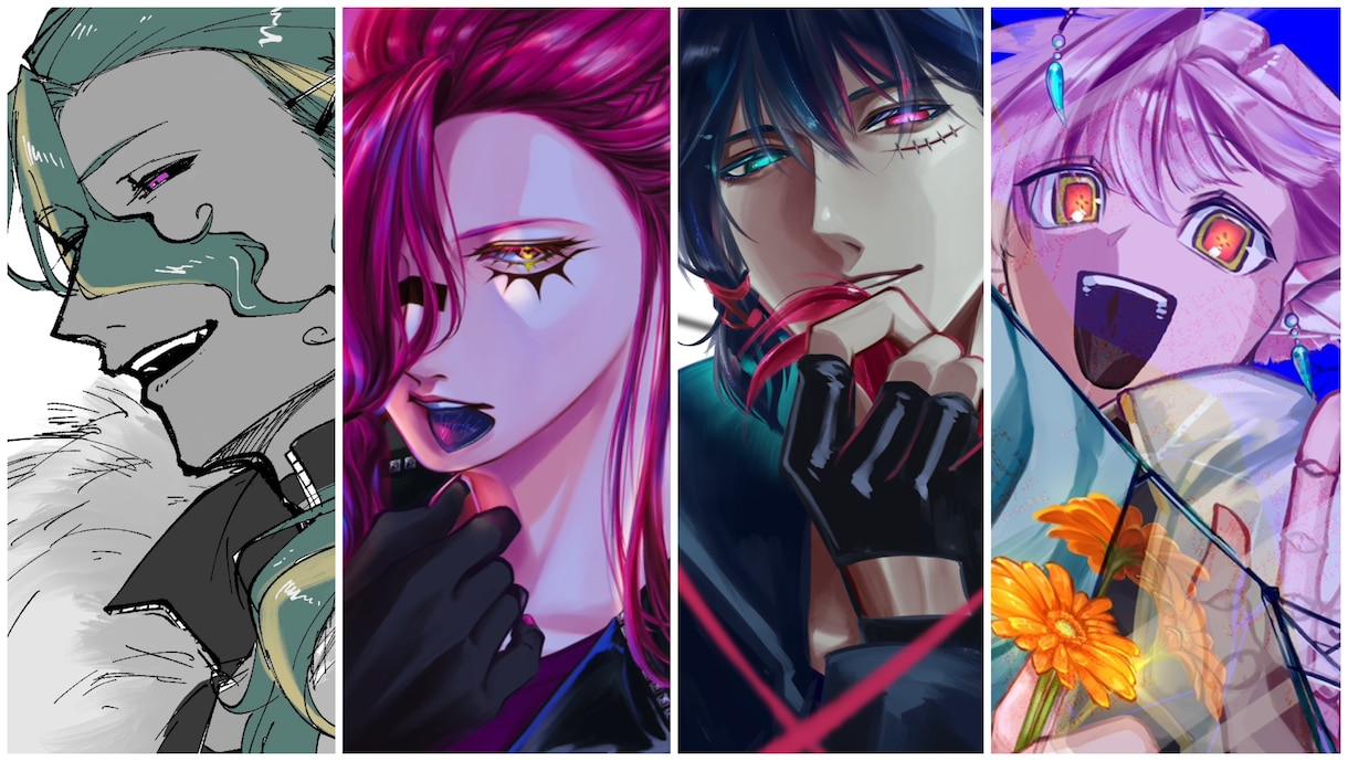 鮮やかに煌めくイラスト(一枚絵)を描きます ◇割れたガラスのような美しさ、鋭さ、強かさを。◇ イメージ8