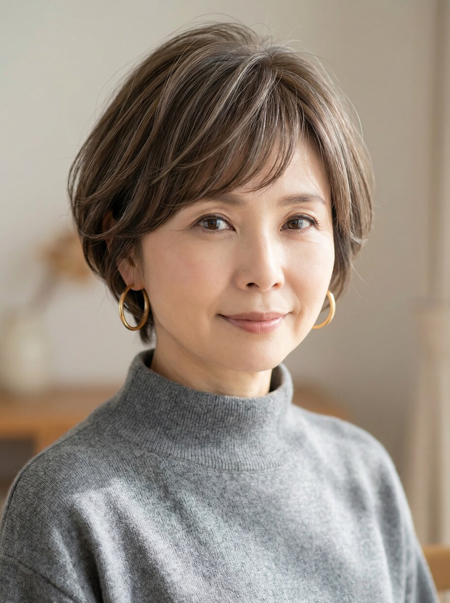 即日納品可!【美容室用ヘアスタイル写真】作成します Z世代人気の韓国風レイヤーからシニアのひし形ショートボブまで イメージ10
