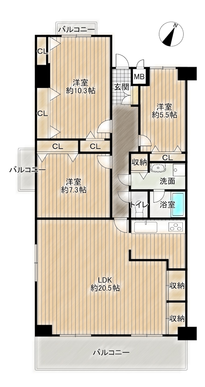 間取り図【@1000円～】作成します １K ～戸建てまで迅速に対応します。@1000円～ イメージ3