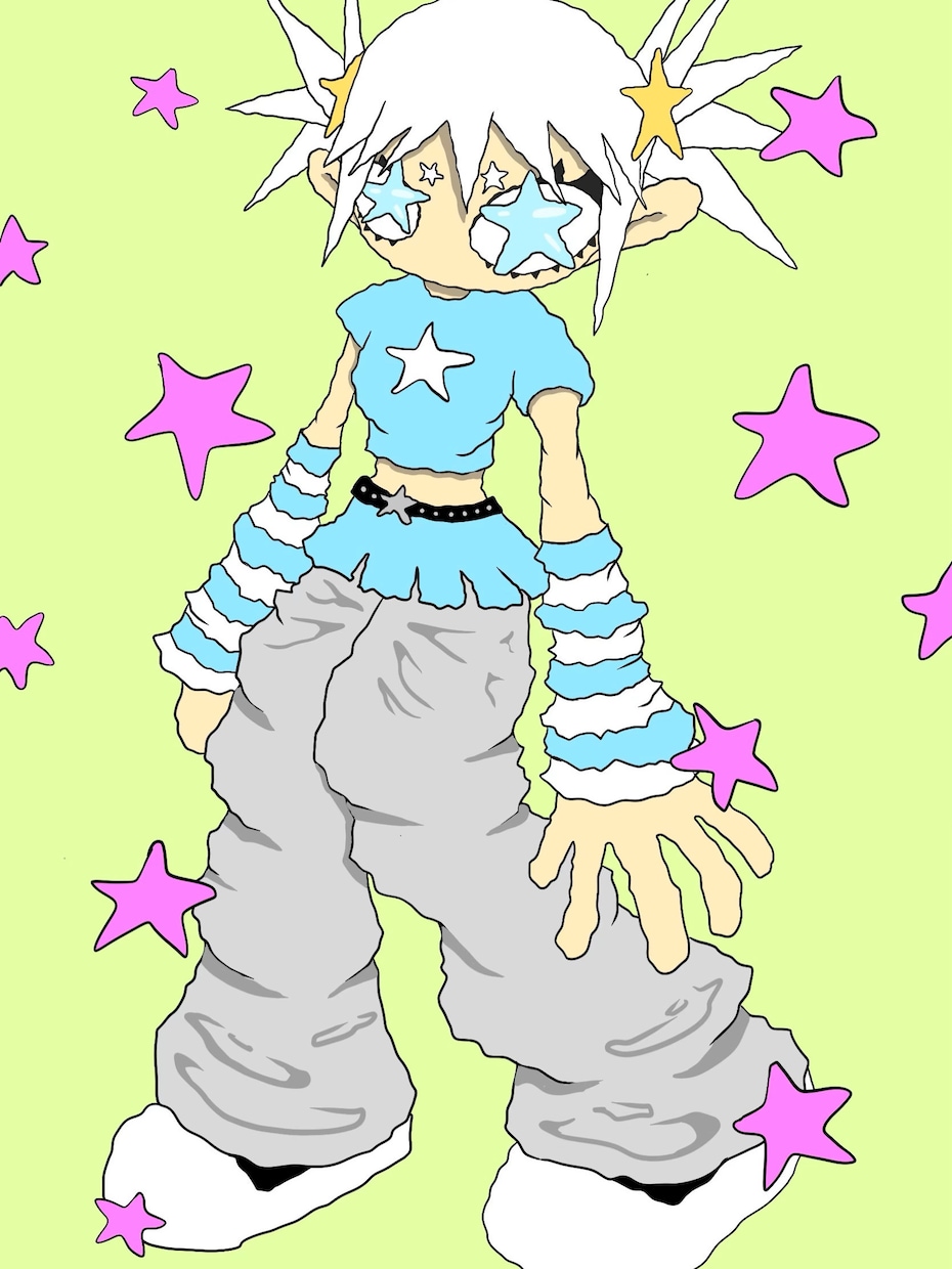 ラッパーの方に刺さる絵柄のイラストを描いています オリジナルのジャケ写イラスト制作 イメージ1
