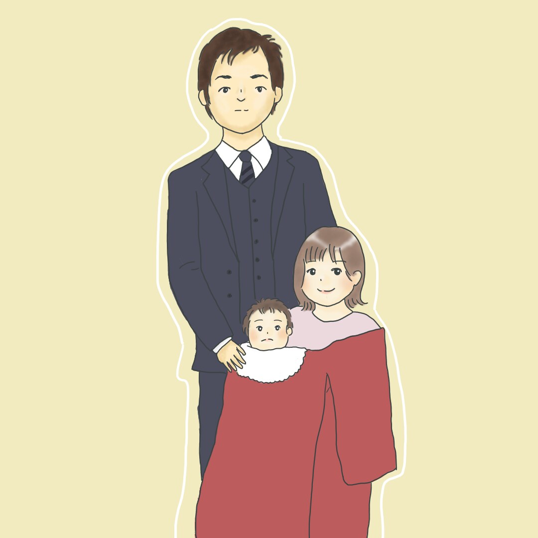 お写真を元にイラスト4パターンお渡しします (お一人、お子様やカップル、ご家族の思い出をイラストに♩) イメージ2