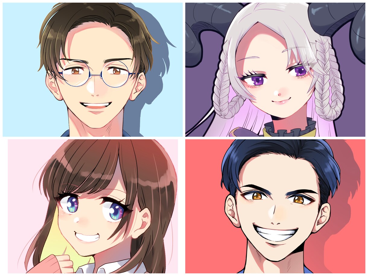 アニメ風のSNSアイコンをお描きします 印象的なアイコンをお求めの方へ！ビジネスにもオススメ◎ イメージ2
