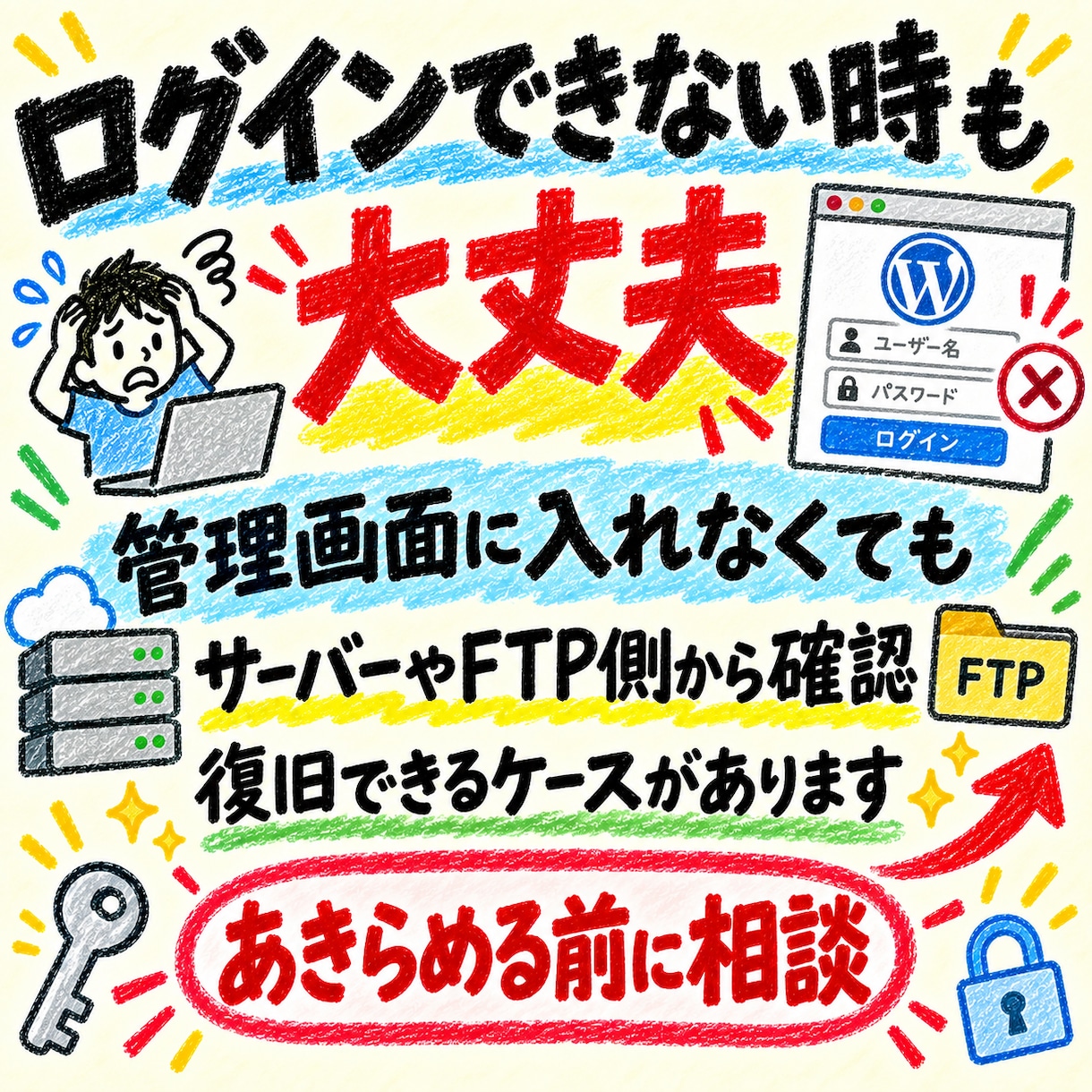 WordPressのエラーを修理、復旧します 原因不明でもOK。WordPressトラブルを調べて直します イメージ3