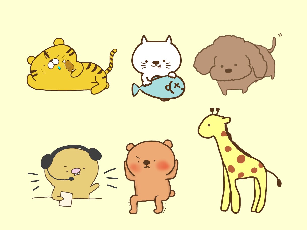 あなたの好きなゆるかわアニマル描きます ゆるかわアニマルをアイコンや挿絵に♡ イメージ4