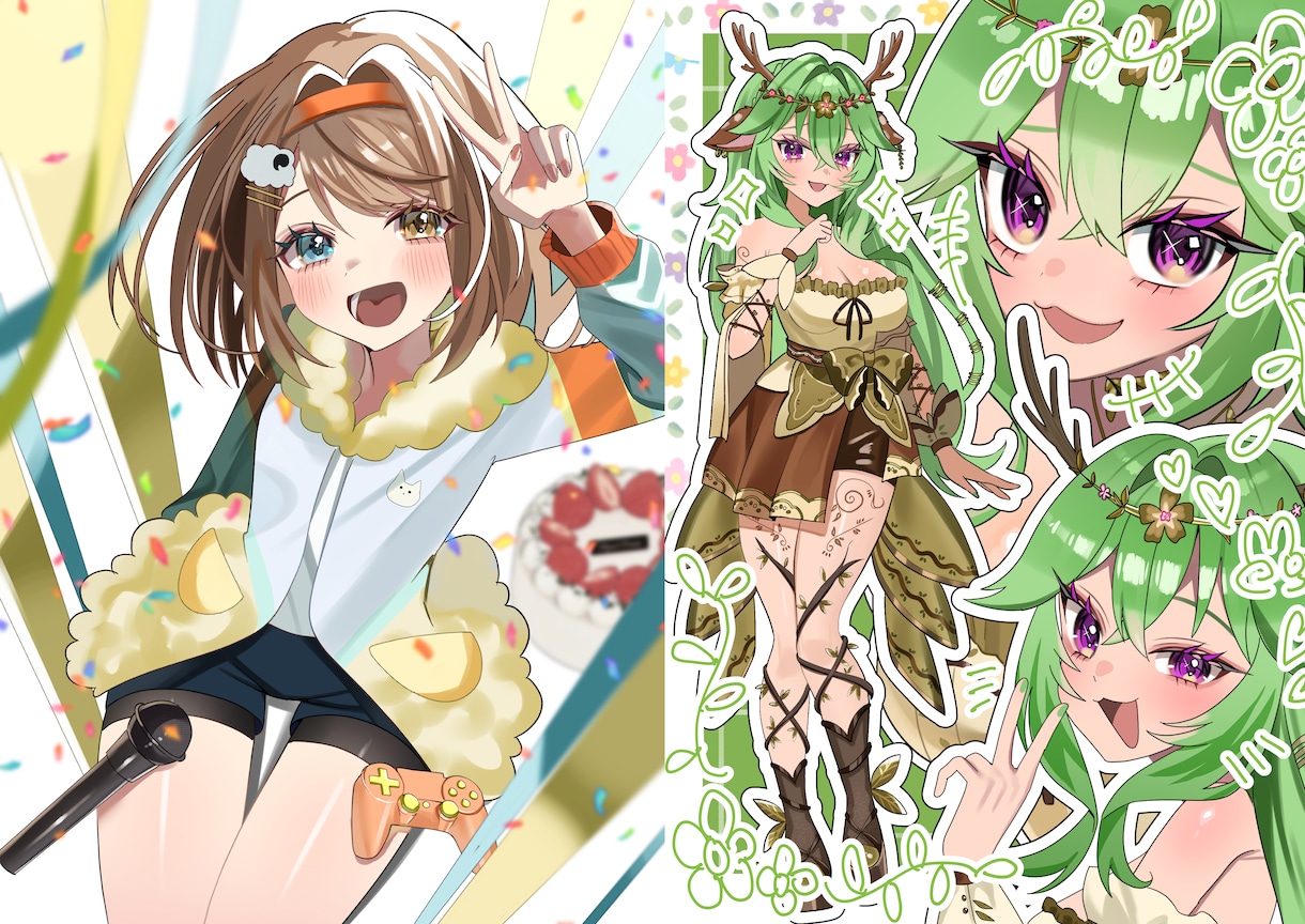 鮮やかな目を引く一枚絵を作成します 最短2週間納品・報連相迅速・華やか＆儚いイラストが得意 イメージ4