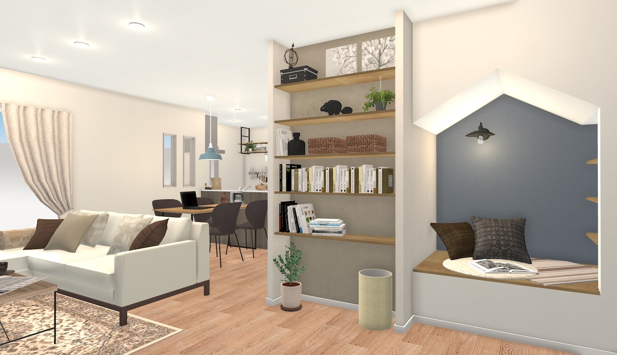 こだわりなんでもOKの内観パース1cut作ります 注文住宅・リフォームの際にイメージを掴めるパース イメージ1