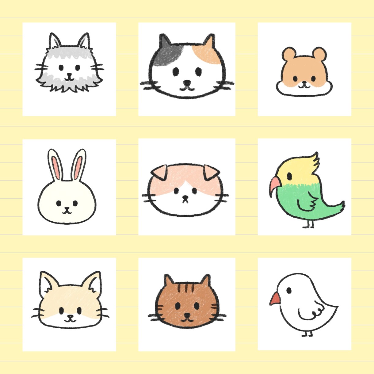 SNSアイコンに☆ゆるかわいいイラスト描きます やさしくほんわか＊ゆるかわイラストをSNS・名刺などに イメージ5