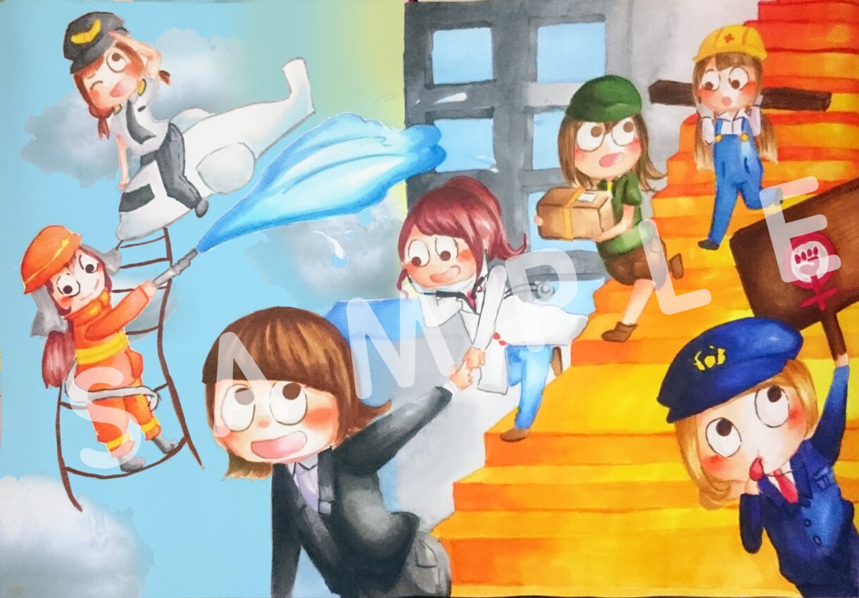 手描き絵本風のイラストを描きます 子供向け・可愛い手描きカードをプレゼントしたい方へオススメ！ イメージ9