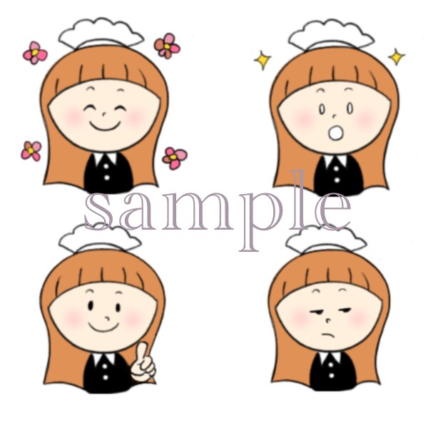 可愛いイラスト表情違い4点セット作成します SNSのアイコンや挿絵におすすめ！ イメージ4