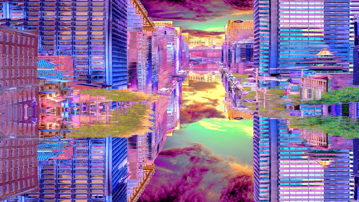 地面を鏡にした鏡面反射の世界に貴方の姿を合成します 私しか作る事が出来ない鏡面反射の世界に貴方を送り込みます イメージ2
