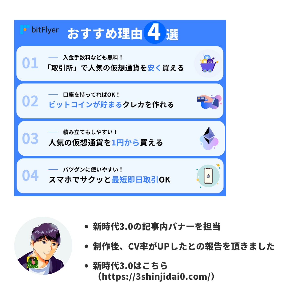 デザイナーがあなたのブログの記事内バナーを作ります CV率がUPする記事内バナーを丁寧にお作りします。 イメージ4