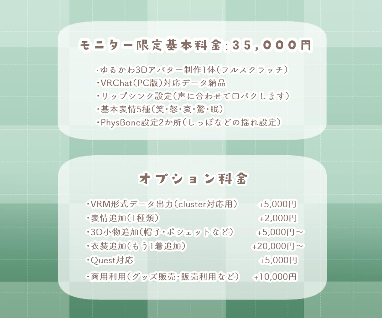 ゆるかわ3Dアバター制作します 【モニター限定価格】VRchat/clusterアバター イメージ4