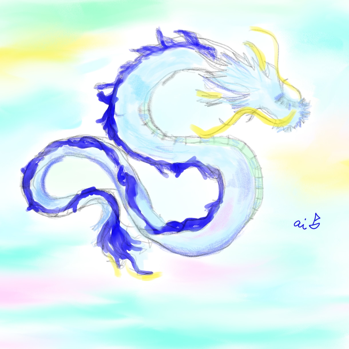 守護✨【あなたの】龍神様を描きます 龍：目で見る：絵：安心：挑戦：黒龍：白龍：虹龍：金龍etc イメージ8