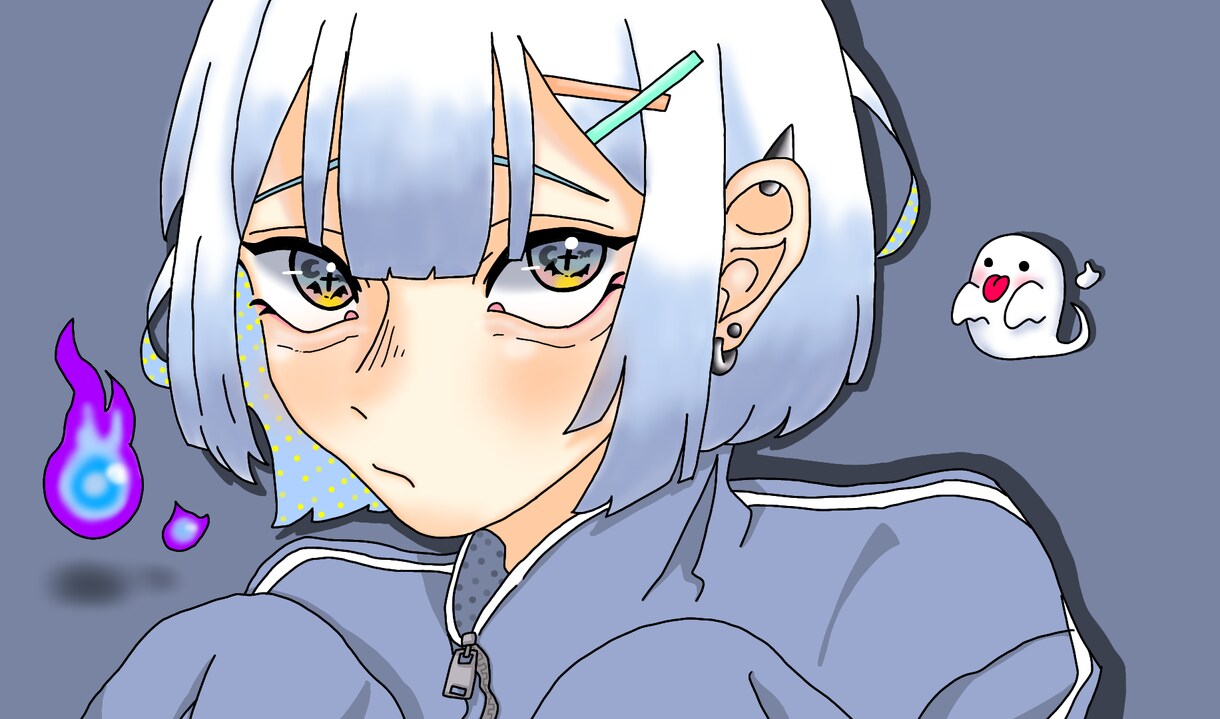 天使界隈?!ウルフや姫カットの男女,中性描けます 天使界隈や地雷系の男女と中性の人物,人外を描きます໒꒱*॰ イメージ3