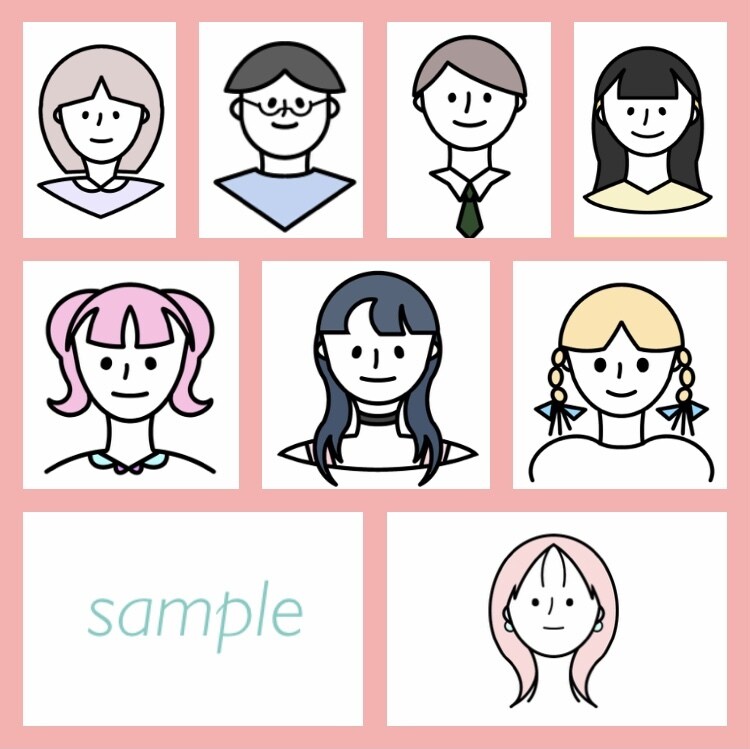 シンプルイラスト描きます アイコンなどに使用できる、あなた用のイラストを描きます。 イメージ1