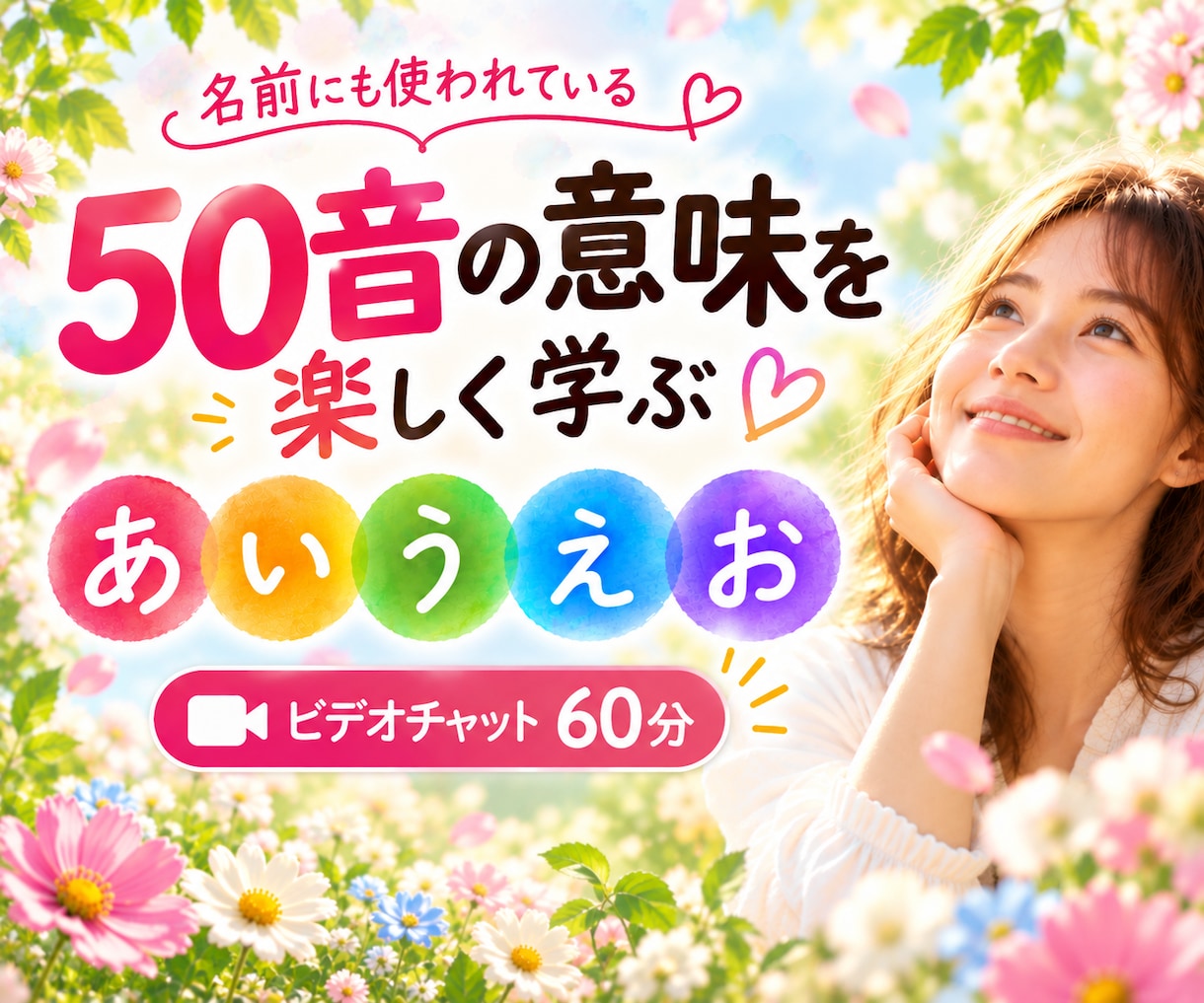 名前にも使われている「50音の意味」を学びます いつも使っている『あいうえお』に、こんな意味があったんだ！ イメージ1