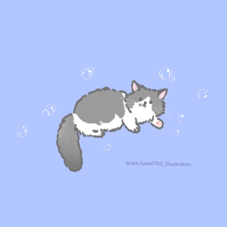 ゆる〜くねこちゃん描きます ゆるくて可愛い♡愛猫を2パターン描きます。 イメージ5