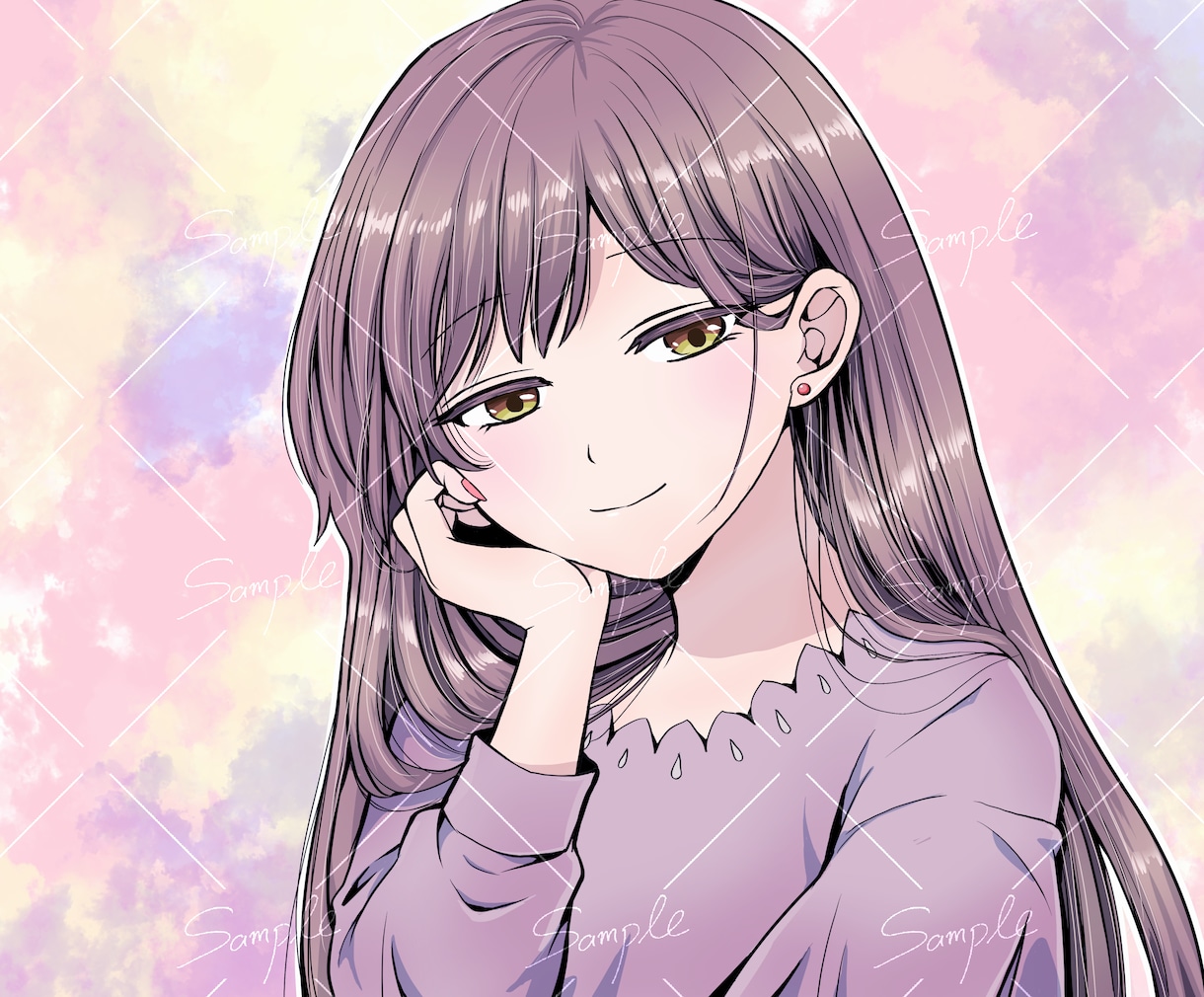 カラフルなアニメ絵風イラスト描きます SNSアイコン、キャラデザ、立ち絵など幅広く制作します イメージ6
