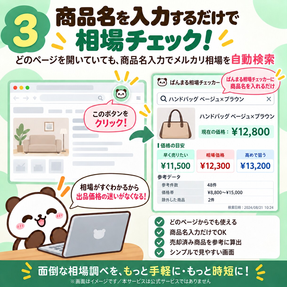 メルカリの売却済み相場を簡単チェックします Chrome拡張で3段階の価格目安をサッと確認 イメージ3