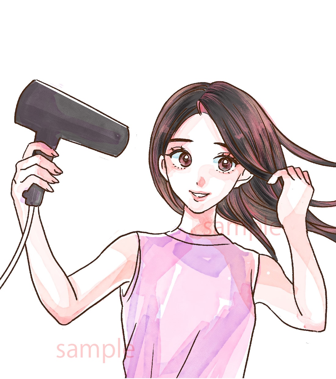水彩漫画風のイラストをお描きします シンプルで目を引くイラストをお描きします！ イメージ3