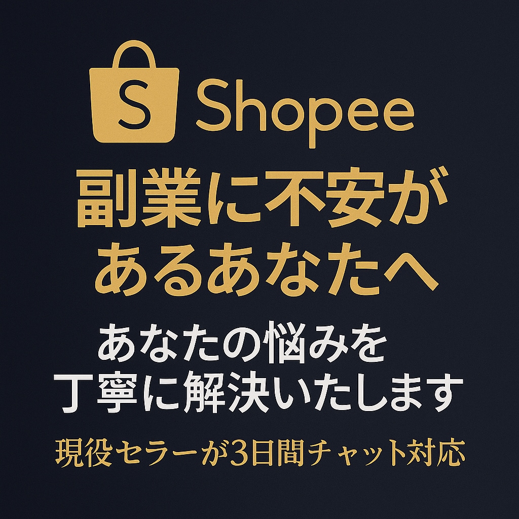 Shopee副業これから始める方向け相談のります 無在庫×AI活用で構築した運営ノウハウ｜副業初心者OK イメージ1
