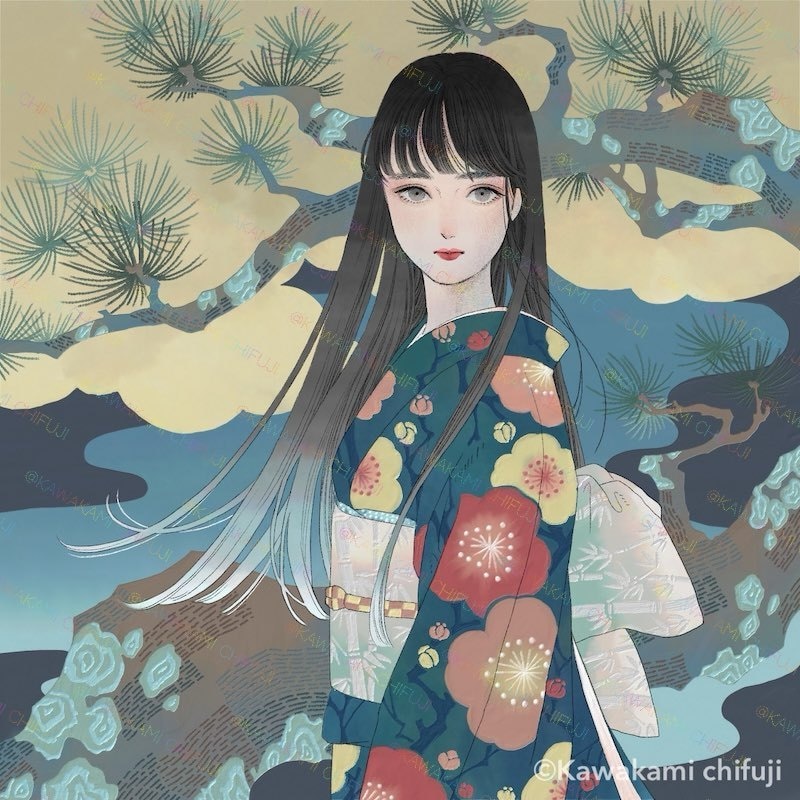 繊細な和のイラストを制作いたします 日本の伝統美を取り入れた和風イラストを制作いたします。 イメージ1