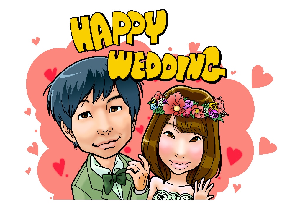 3日以内に可愛らしい似顔絵作成します お祝い、プレゼント、ウェディングボード、何用にでも…！ イメージ2