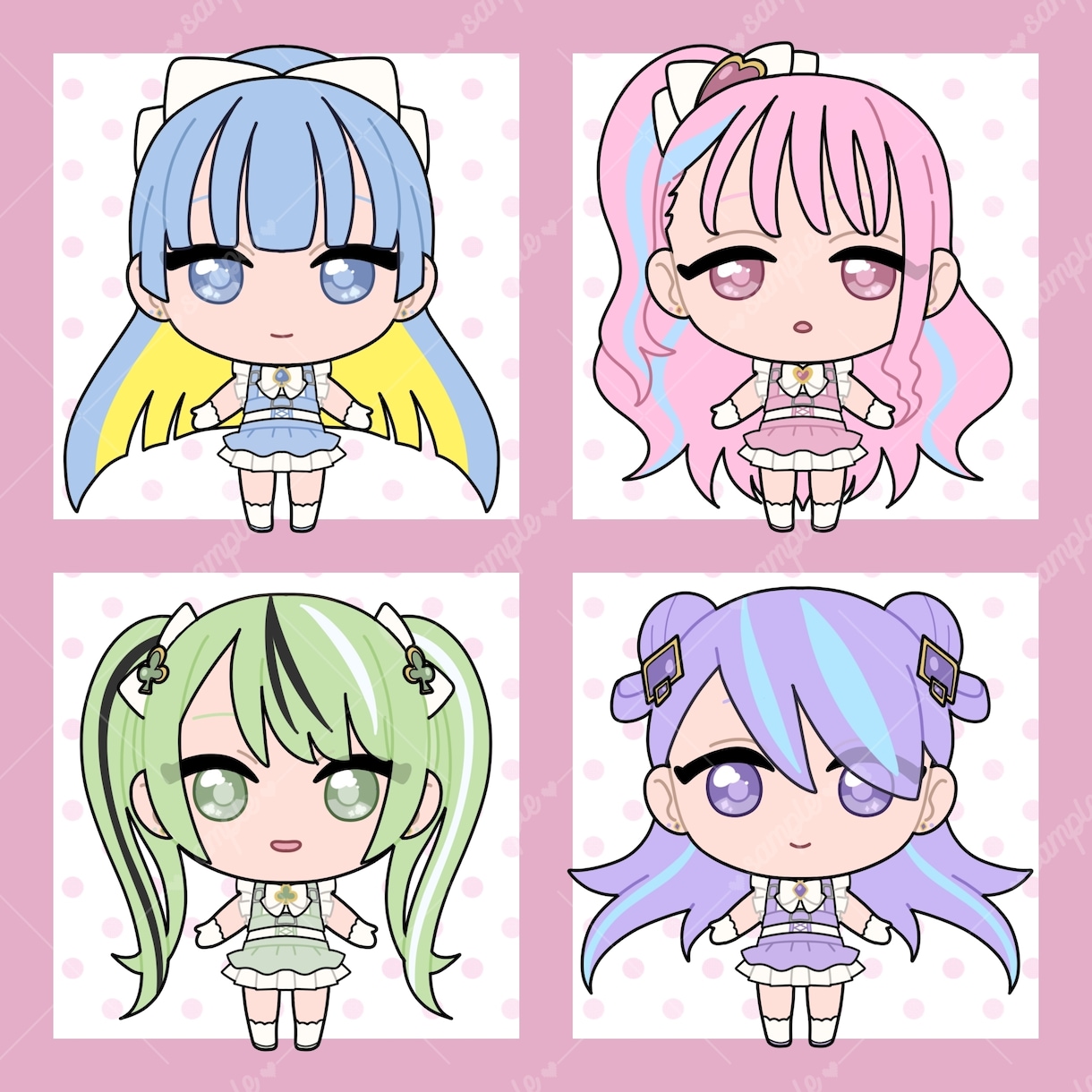 デフォルメミニキャライラスト作成します 商用OK！かわいいSDキャラの立ち絵を描きます！ イメージ1