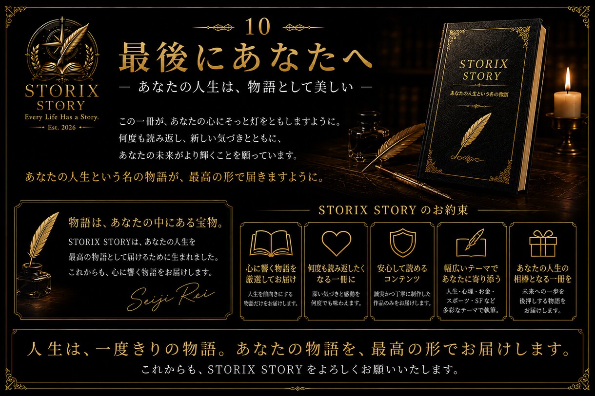 人生ストーリーを小説として執筆します もし、あなたの人生が一冊の本なら。今は、何章でしょうか。 イメージ10