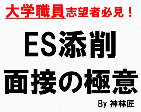 現役大学職員がES添削、面接指導等を承ります どうしても大学職員に転職したい方、ぜひご相談ください！ イメージ1