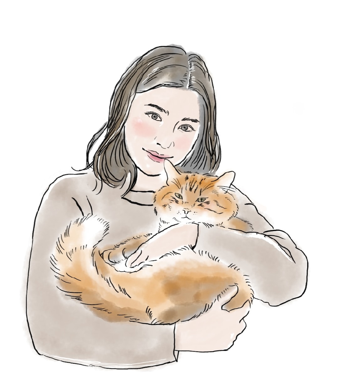 SNSアイコンに！優しい似顔絵描きます 人物追加OK！アイコンや思い出のギフトに。温もりある一枚を。 イメージ1