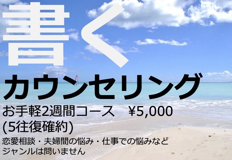 書くカウンセリングであなたの心と体の不調を助けます メッセージのやり取りを通してカウンセリング行います イメージ1