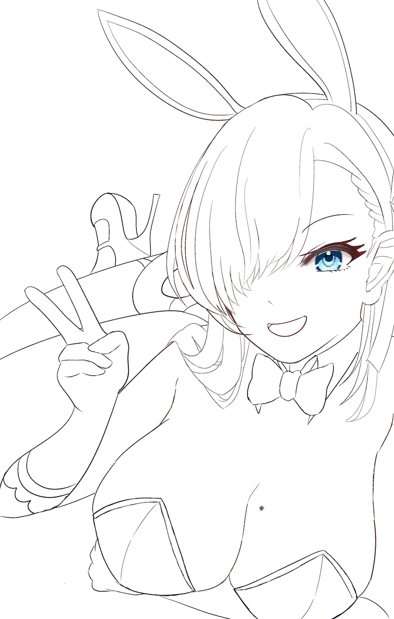 面倒…苦手…な線画、代わりに描きます ラフや下書きから線画に変える線画代行サービス！ イメージ4