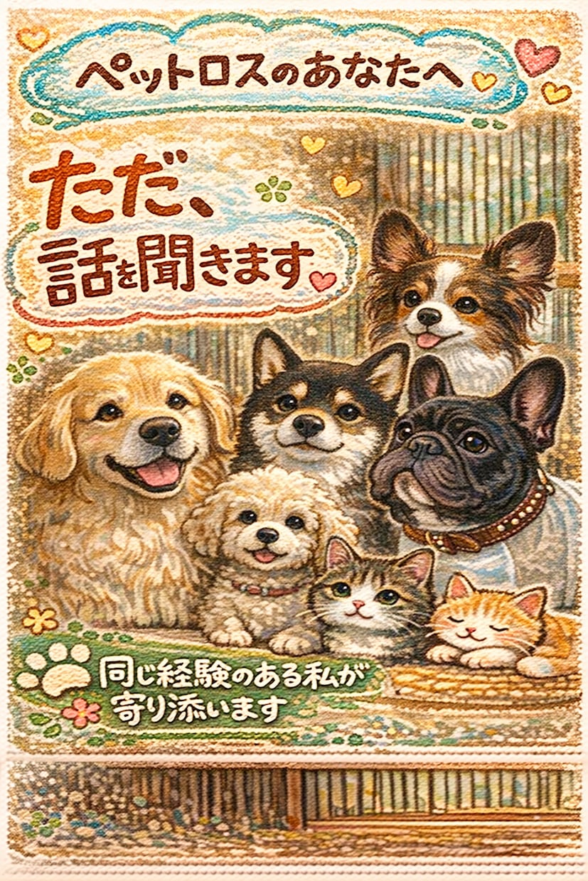 大好きなあの子とのお別れ。お話を聞きます ペットロス 悲しみや後悔、7頭見送った私が寄り添います。 イメージ1