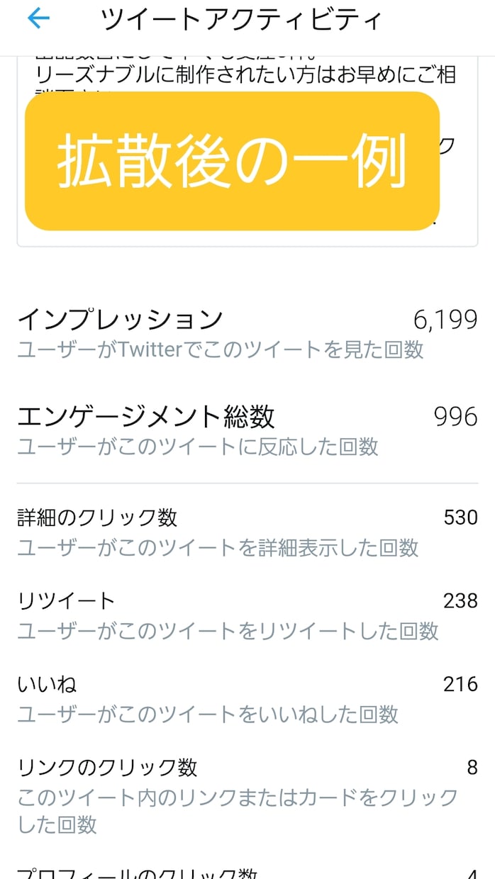 Twitter100RT越え拡散します 50万人への宣伝。拡散屋と専属契約を行ったためお値打ち価格 イメージ7