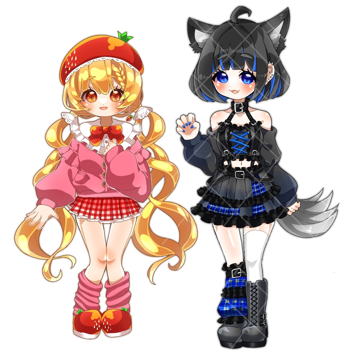 Vtuberなどの立ち絵描きます デフォルメ調の可愛い絵柄です！ イメージ3