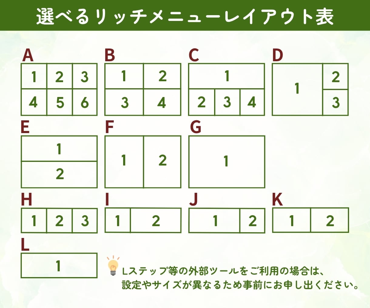 スマホで差がつく！お洒落なリッチメニュー制作します 最短１～３日で納品可能！丁寧にサポートいたします！ イメージ10