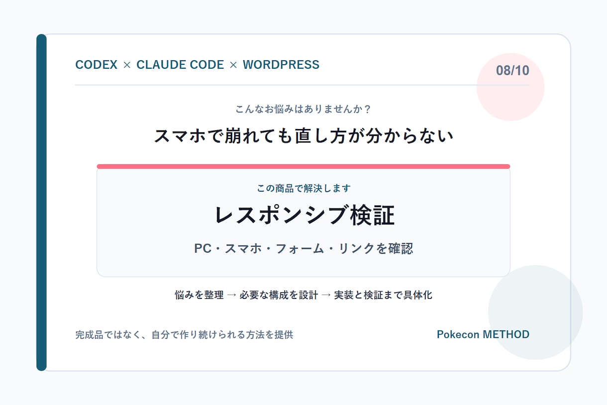 Codex Web制作メソッドの基礎を教えます 要件定義から検証改善まで一連の型を習得 イメージ8