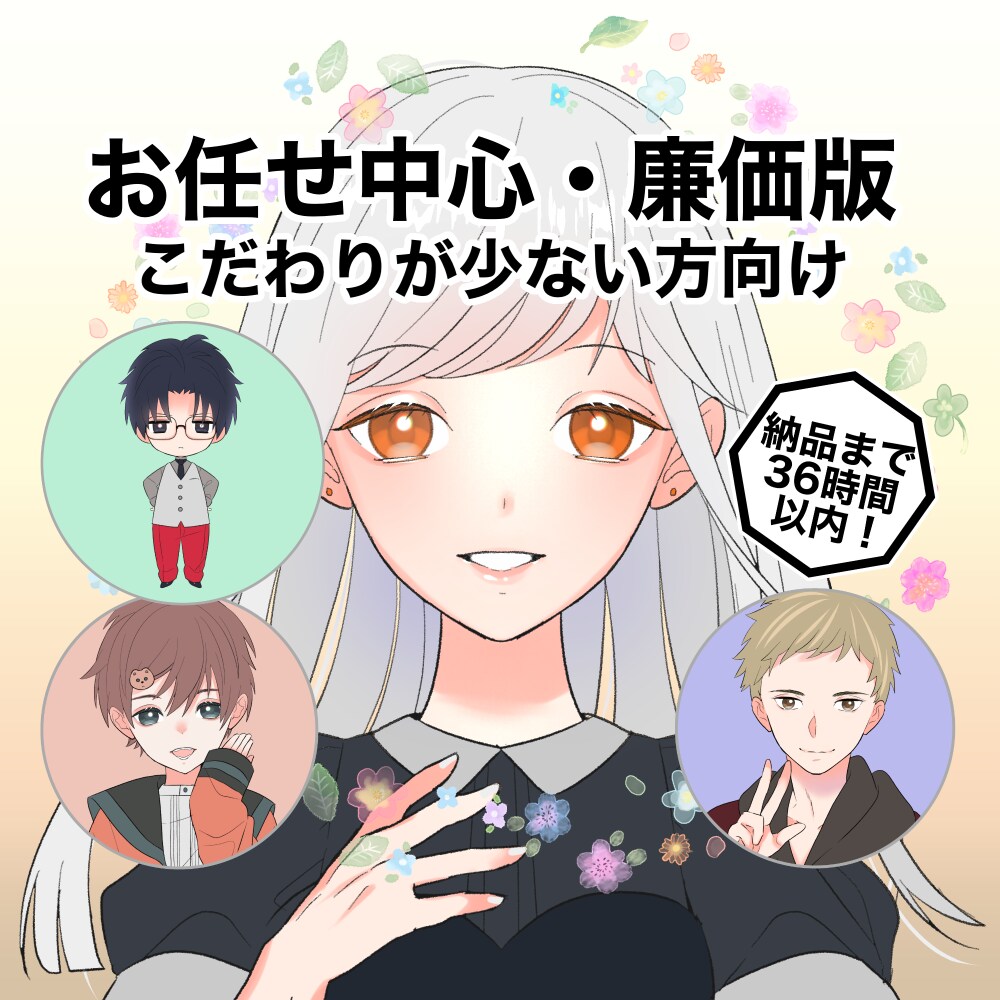 お任せ中心！お試し価格でアイコン作成致します 安く済ませたい・こだわりが少ない・急いでいるという方に イメージ1
