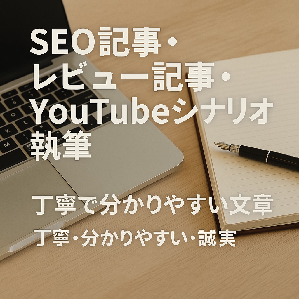 記事作成代行SEOレビューYouTube台本ます SEO意識・共感を呼ぶ文章が得意です イメージ1