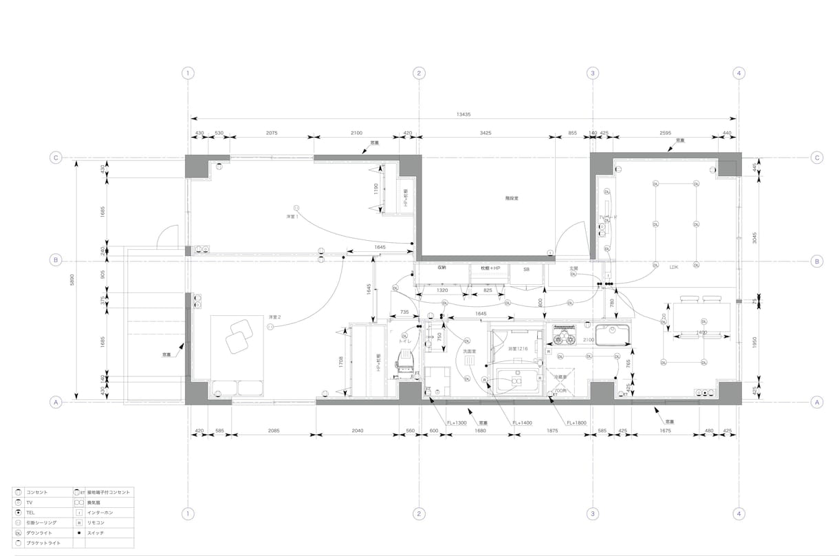 住宅、店舗の提案図の(平面図や展開図)を作成します 使いやすい間取りを年間200件以上作図するCADオペが考案 イメージ1