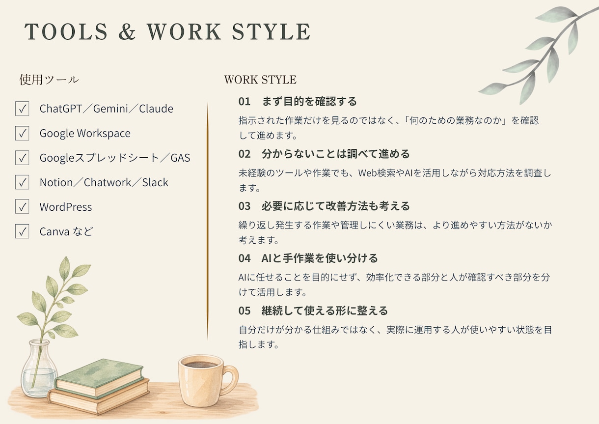事務や業務の整理を丁寧にサポートします 個人事業主の救世主、気づいて動ける社外パートナー イメージ7