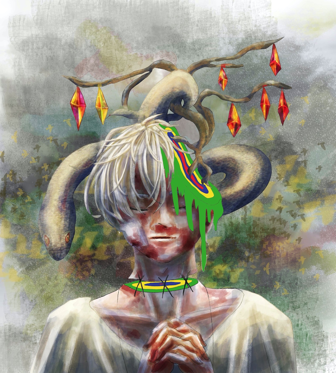 イラスト一枚絵作成します 雰囲気のあるものからアニメ塗りまで イメージ6