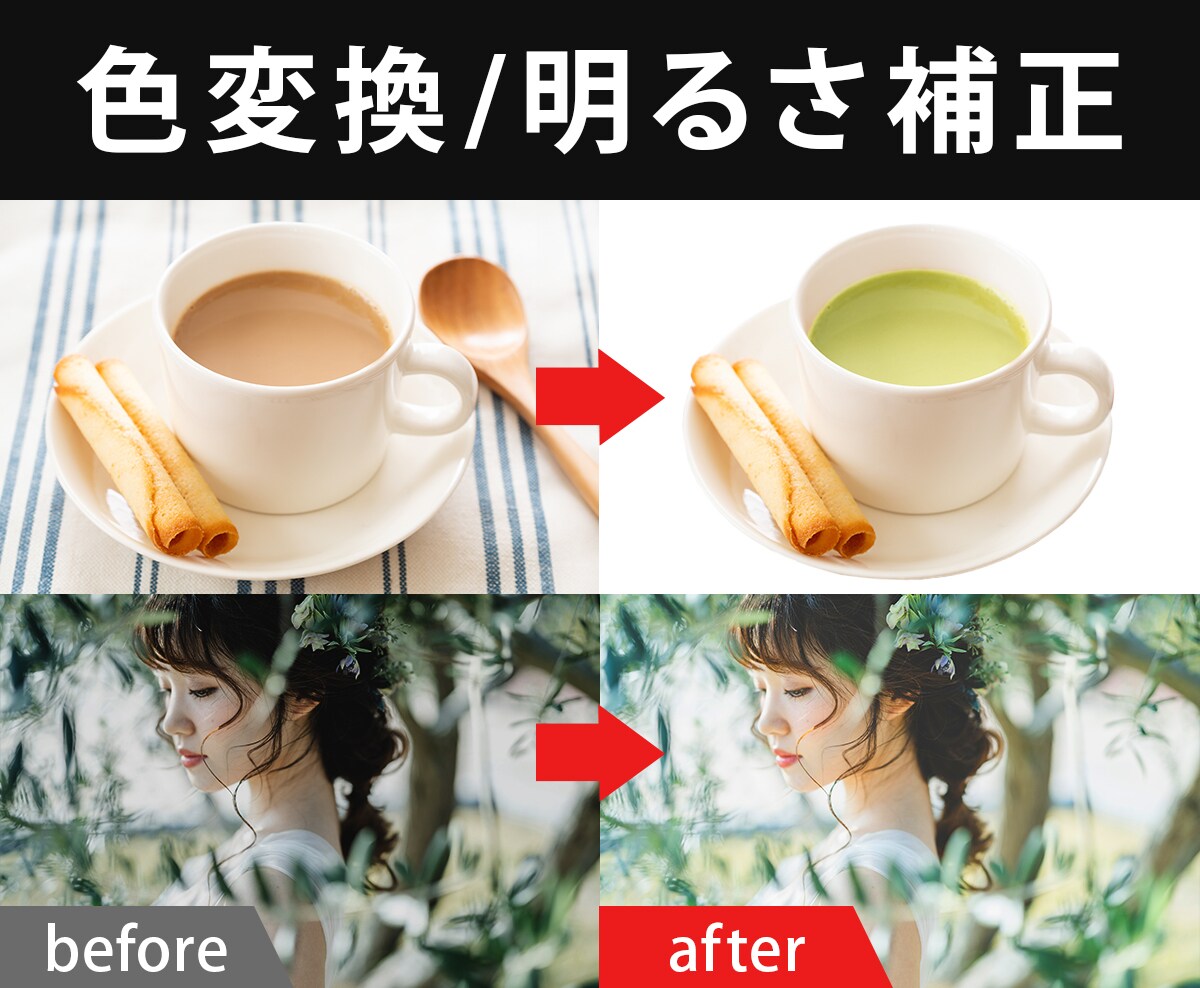 現役デザイナーが画像の切り抜き・白抜き加工します 背景透過/白背景/色変換/明るさ補正 イメージ4