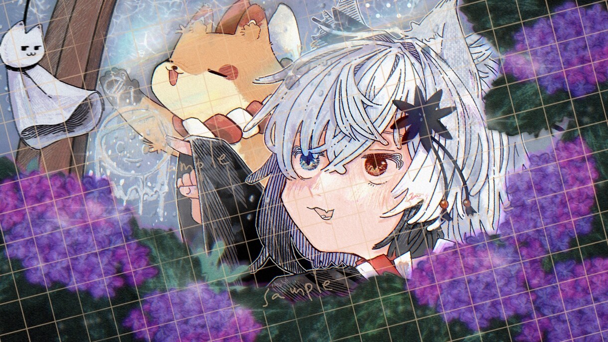 一枚絵や立ち絵など制作いたします 落ち着く優しいテイストで、お好みのイラストを制作します！ イメージ4