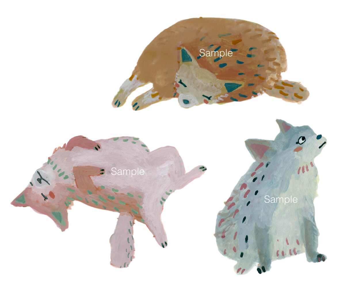 ほのぼのとした動物の絵を描きます 印象に残る素朴な絵で挿絵やアイコンにも イメージ6