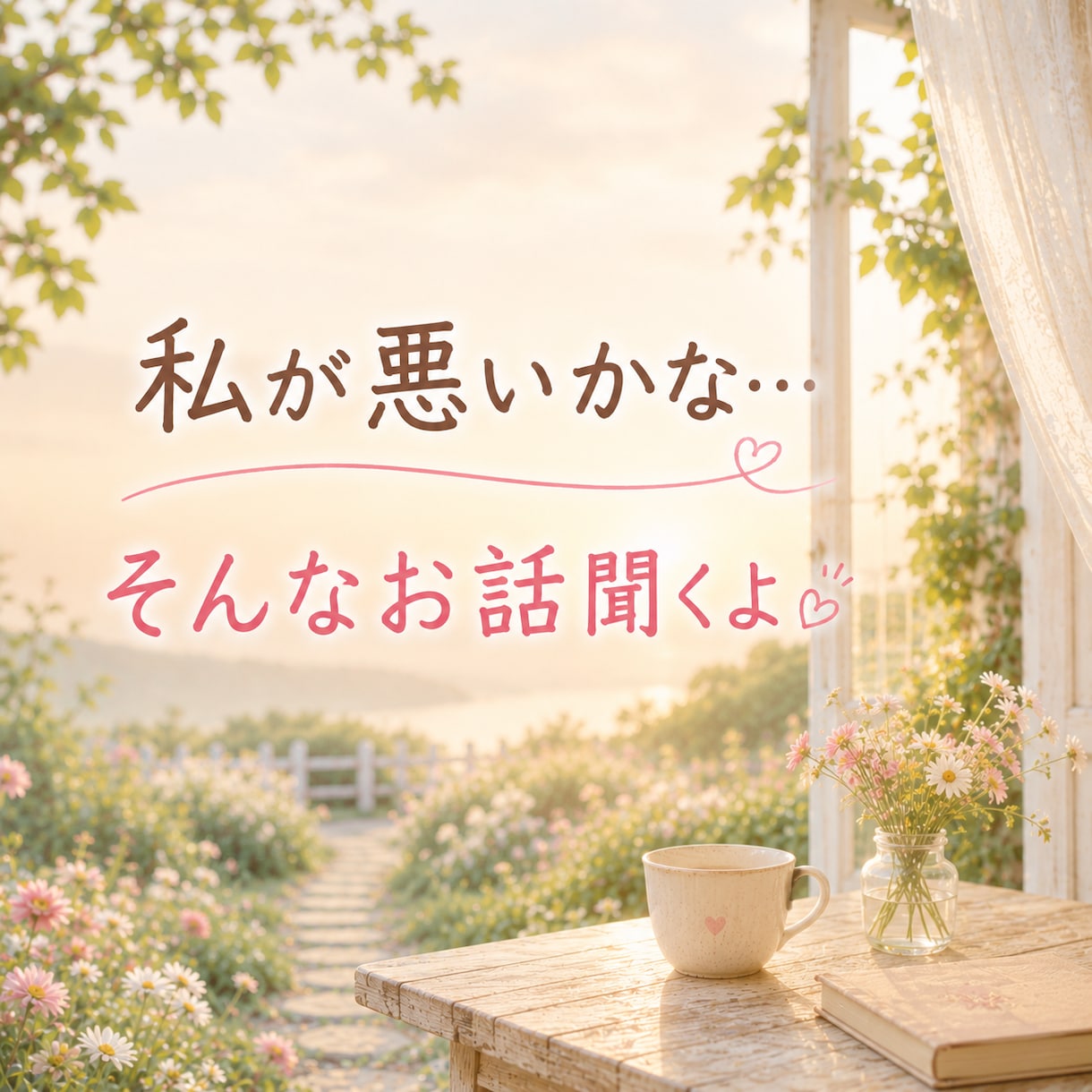 ごめんなさい。と言ってしまうあなたのお話聞きます 「私が悪いのかな」と思ってつらくなってしまう優しいあなたへ イメージ1